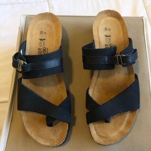 Naot Black Suede Leather Sandals